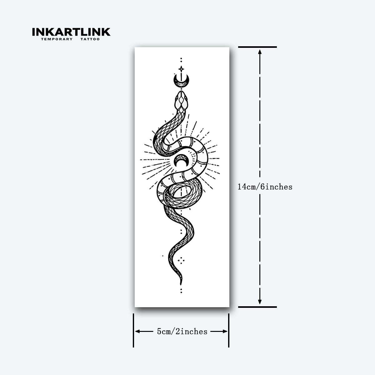 Newest Design Tribal Snake PatternTemporary Waterproof Women and Men Long Lasting Arm Tattoo Sticker