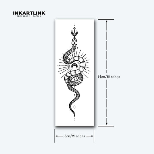 Newest Design Tribal Snake PatternTemporary Waterproof Women and Men Long Lasting Arm Tattoo Sticker