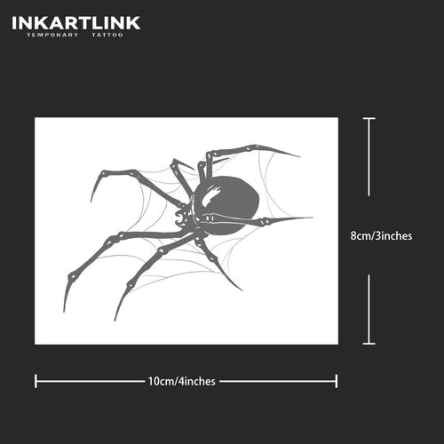 Custom Realistic Spider Herbal Tattoo Sticker Waterproof Long Lasting 15 Days Semi-permanent Body Art for Arm Hand Men Women