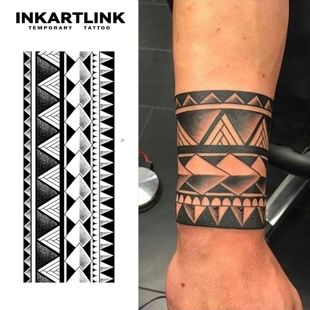 Tattoo Sticker for Body Paper Tattoo Sticker Tribal Band Totem Waterproof Eco-friendly Long Lasting 15 Days Bulk