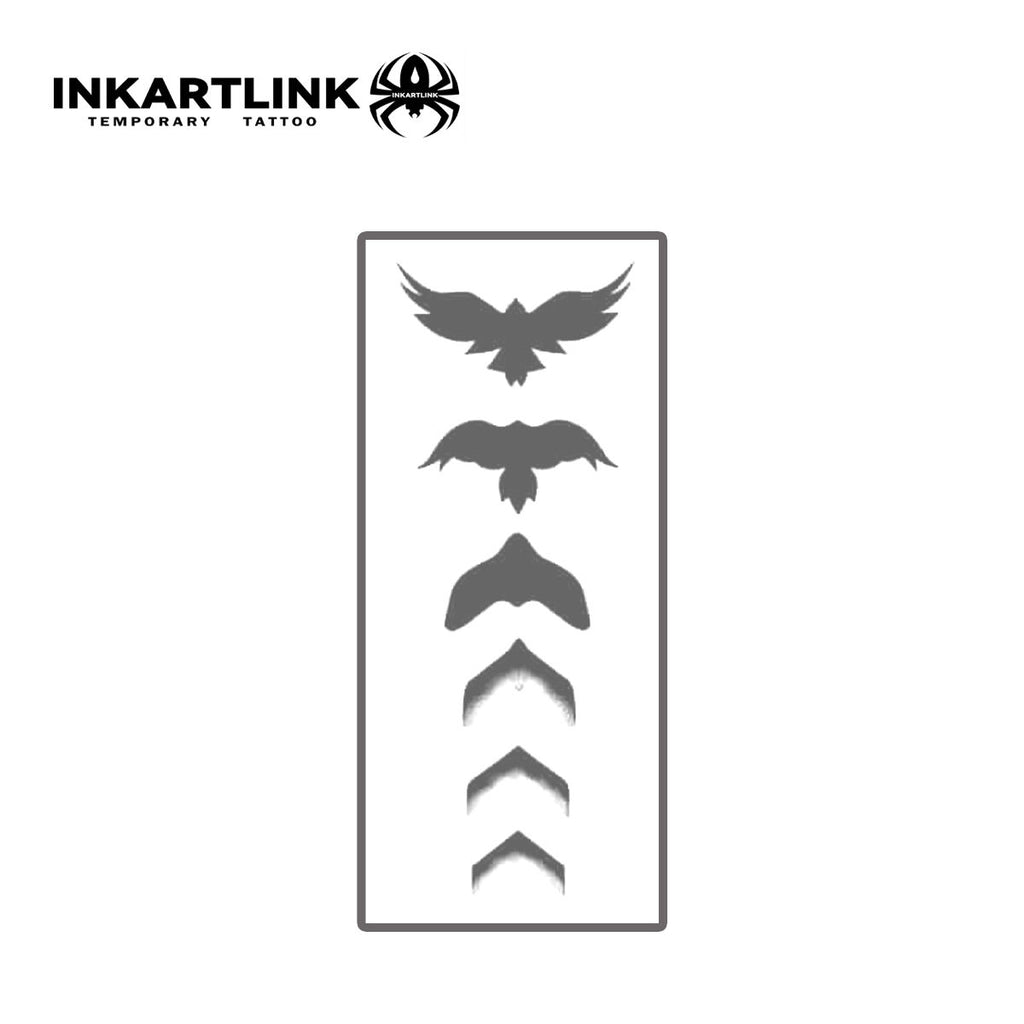 Flying Birds Sequence Semi-permanent Tattoo Sticker Long Lasting 2 Weeks 15 Days Waterproof Body Art for Men Women Arm