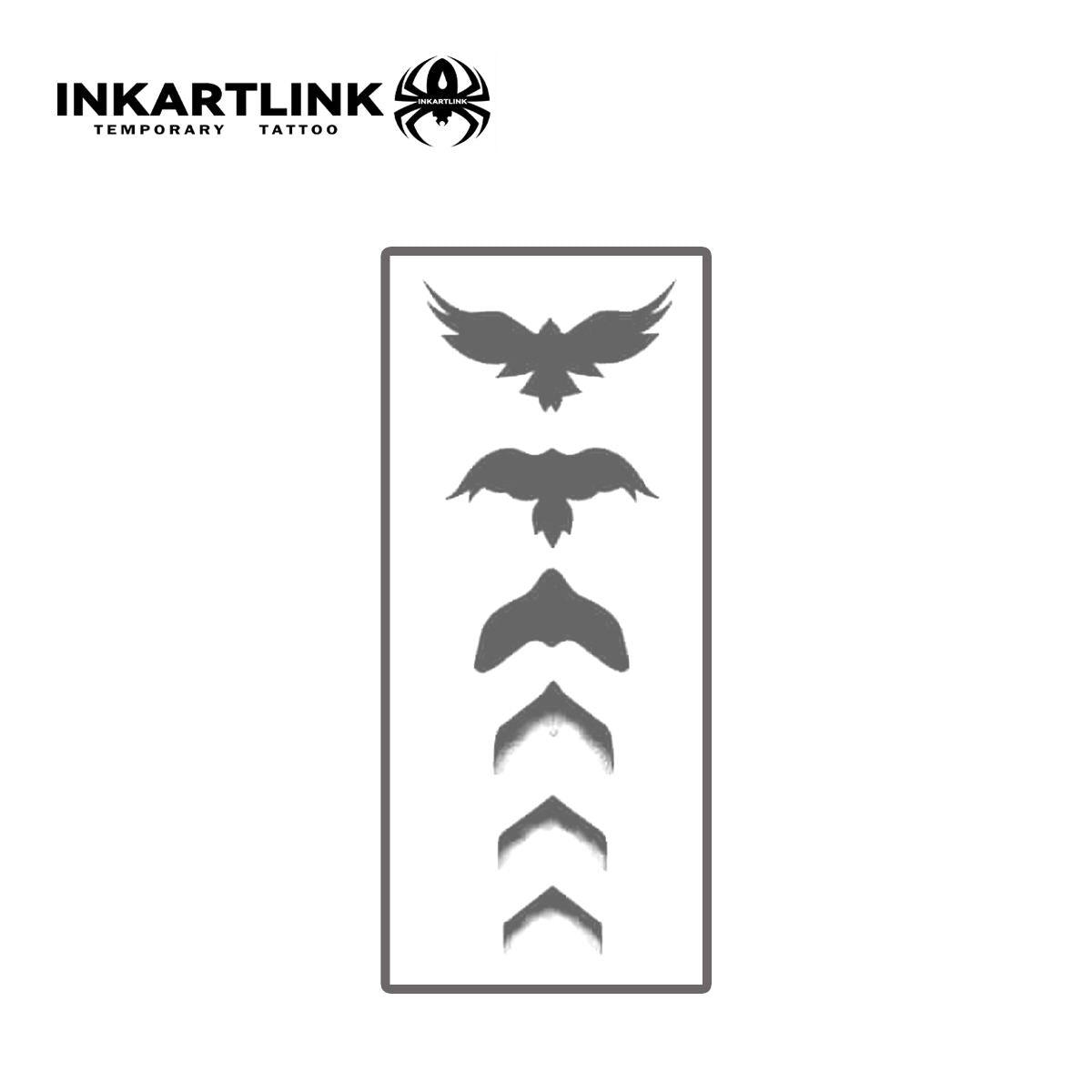 Flying Birds Sequence Semi-permanent Tattoo Sticker Long Lasting 2 Weeks 15 Days Waterproof Body Art for Men Women Arm